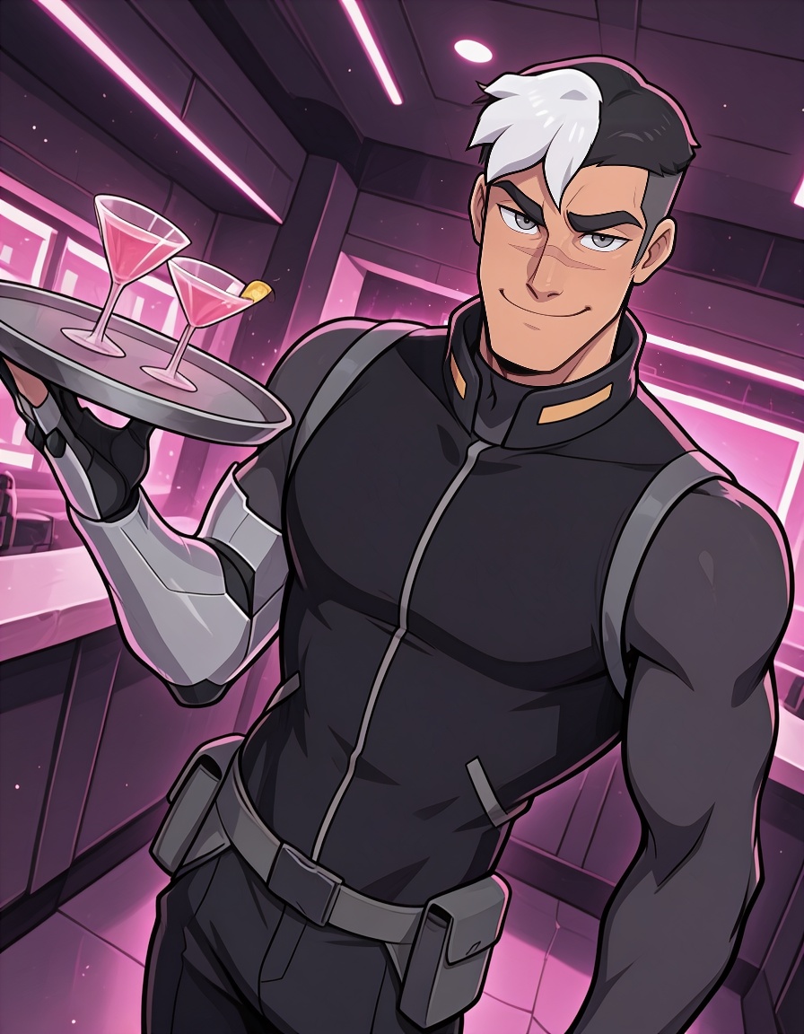 Shiro,  undercut,  two-tone hair on Tensor.Art
