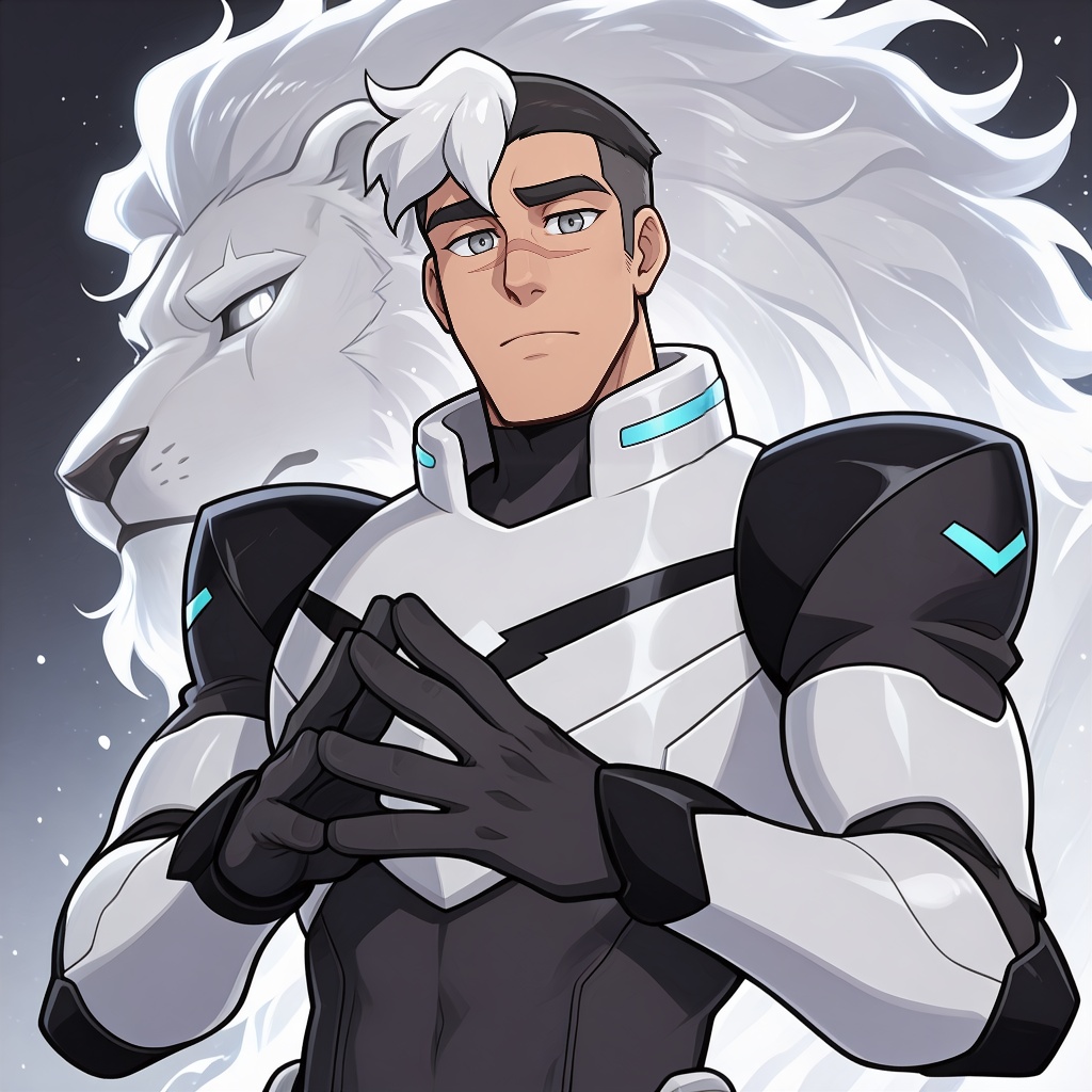 Shiro,  undercut,  two-tone hair on Tensor.Art