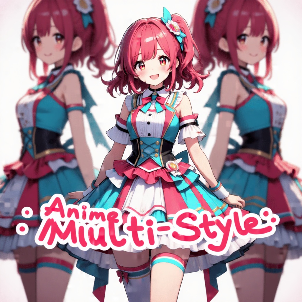 2.5D anime style girl,  cel anime shading,  sharp edges on Tensor.Art