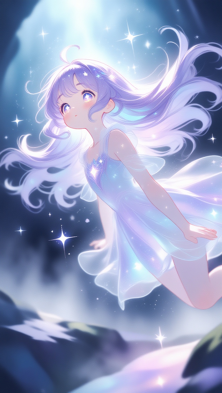 dreamy cute girl,  fantasy mood,  magical atmosphere on Tensor.Art