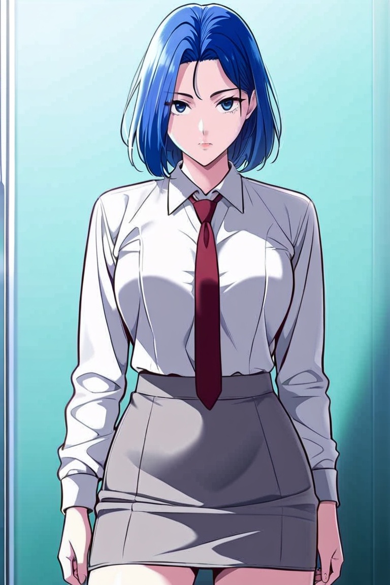 1girl,  solo,  blue hair on Tensor.Art