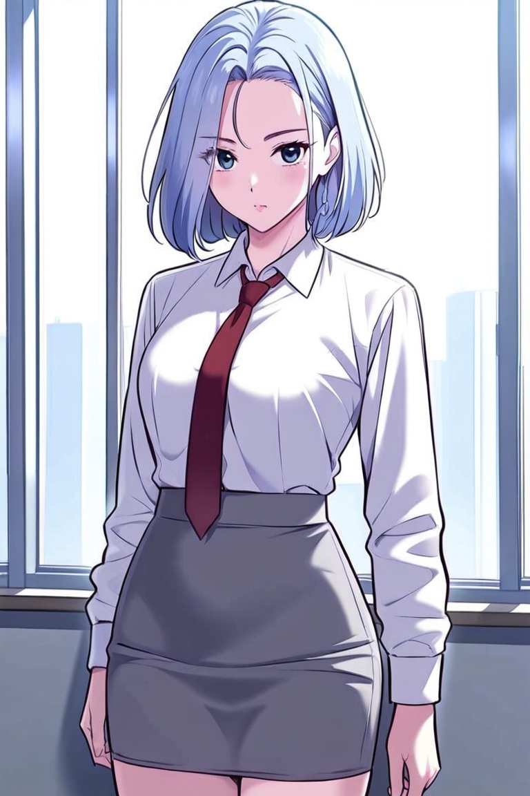 1girl,  solo,  light blue hair on Tensor.Art