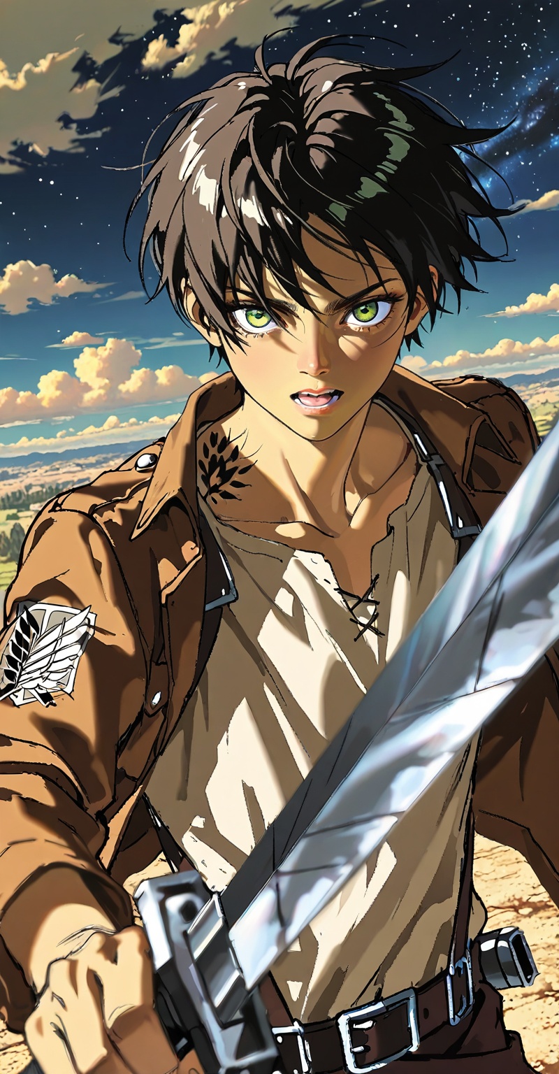 Retroflare,  ((Emphasize a blend of anime aesthetics with painterly digital rendering techniques)),  the use of light and...