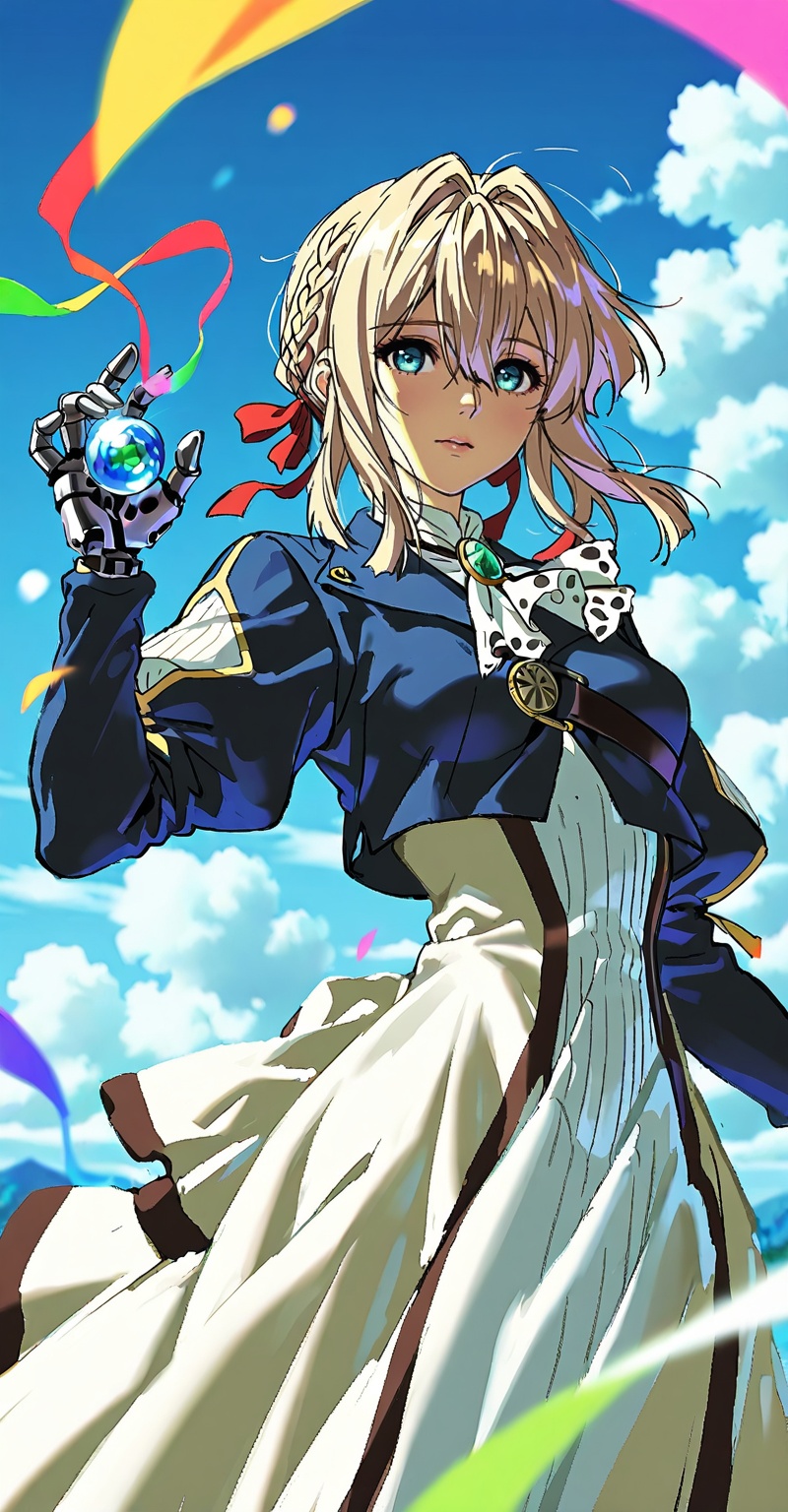 Retroflare,  ((Emphasize a blend of anime aesthetics with painterly digital rendering techniques)),  the use of light and...