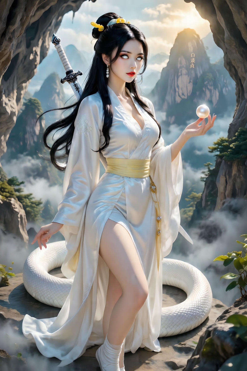 Top quality. Inspiration: The Chinese myth of the White Snake,  Bai Suzhen. Visuals: A beautiful and elegant young woman,...