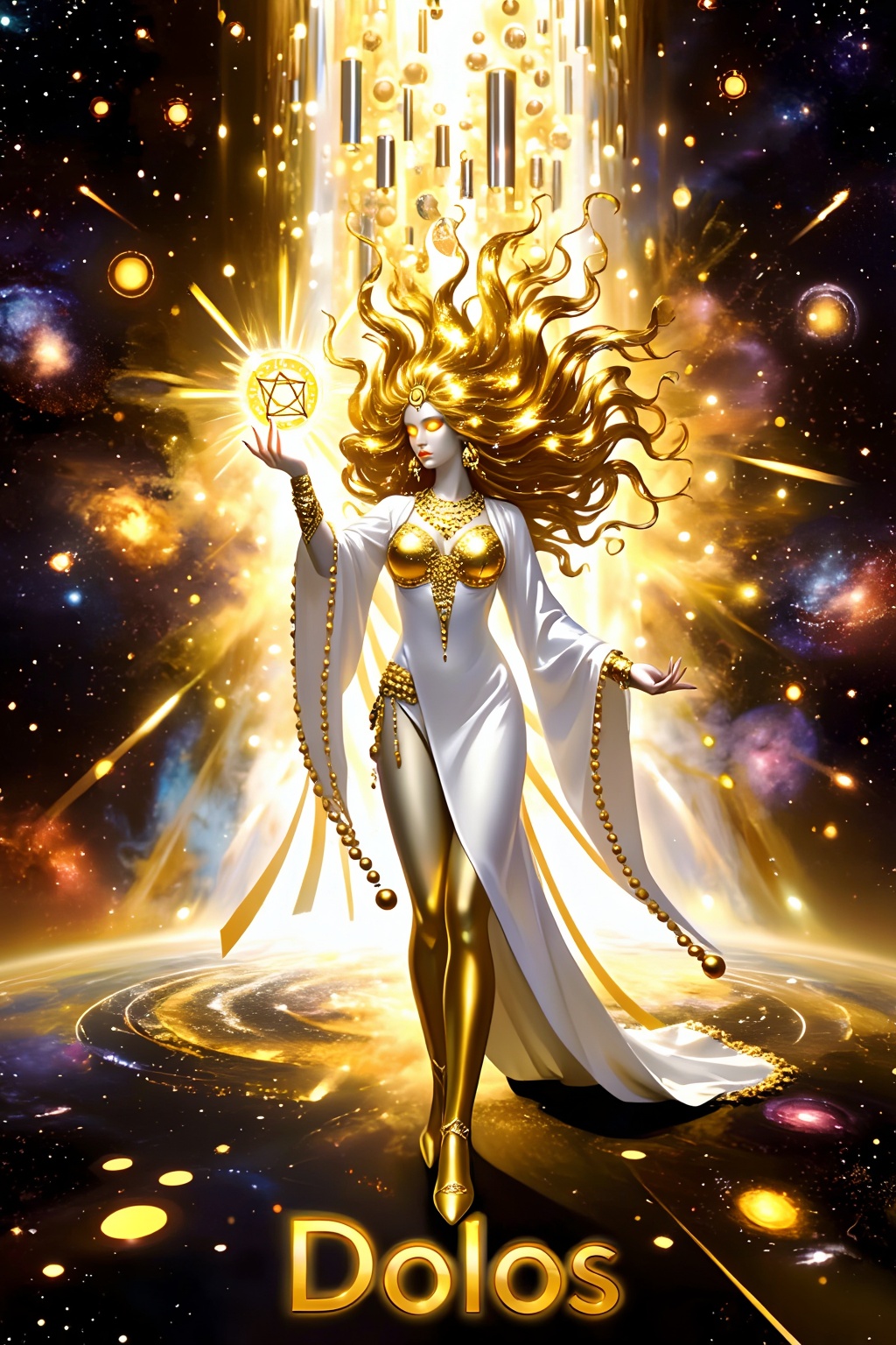 Top quality. Inspiration: Dolos,  the Divine Light. This image depicts Dolos,  the alien god who controls the past on Tens...