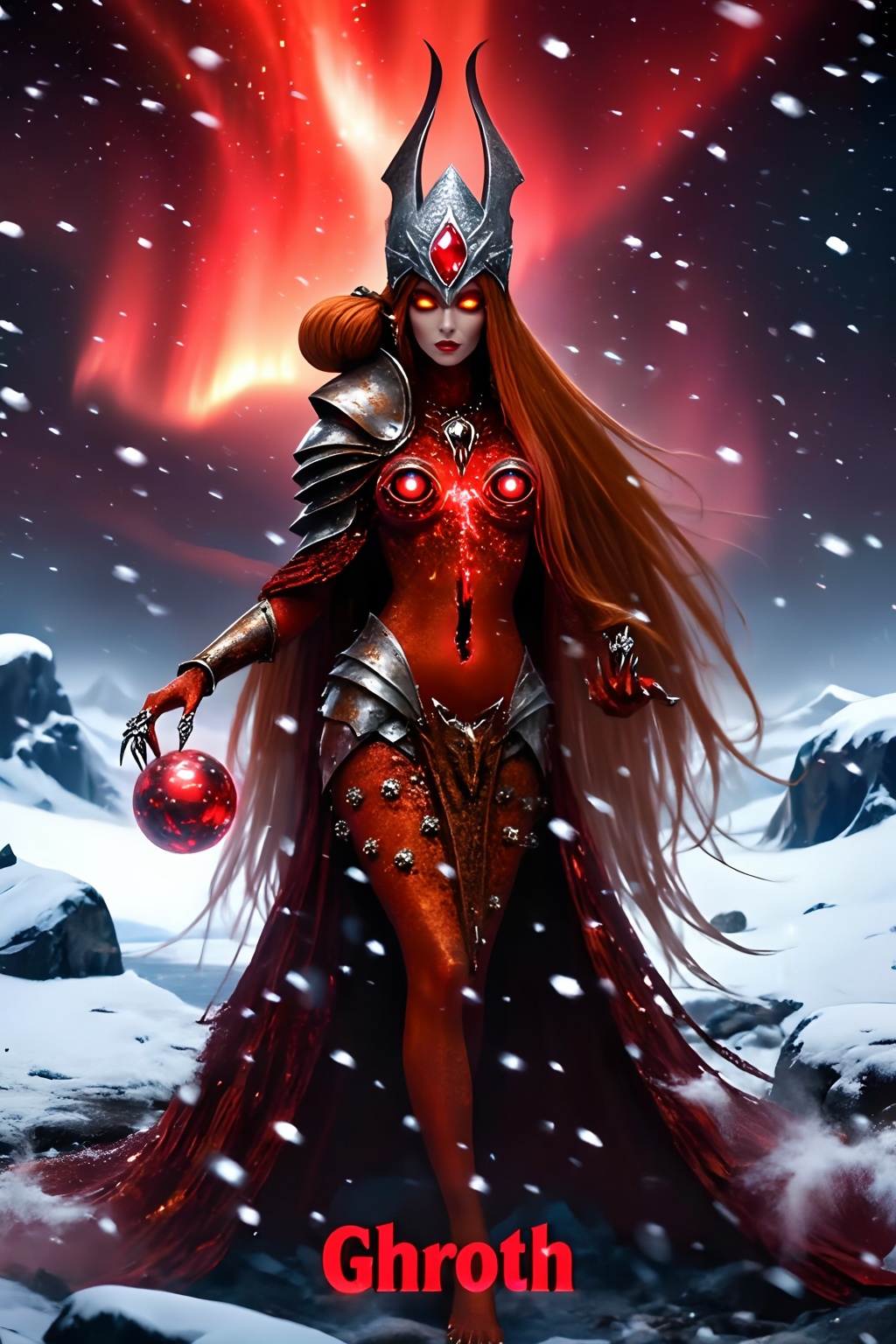 Top quality. Inspiration: Ghroth. The image depicts the malevolent alien deity Ghroth. The word "Ghroth" is printed at the...