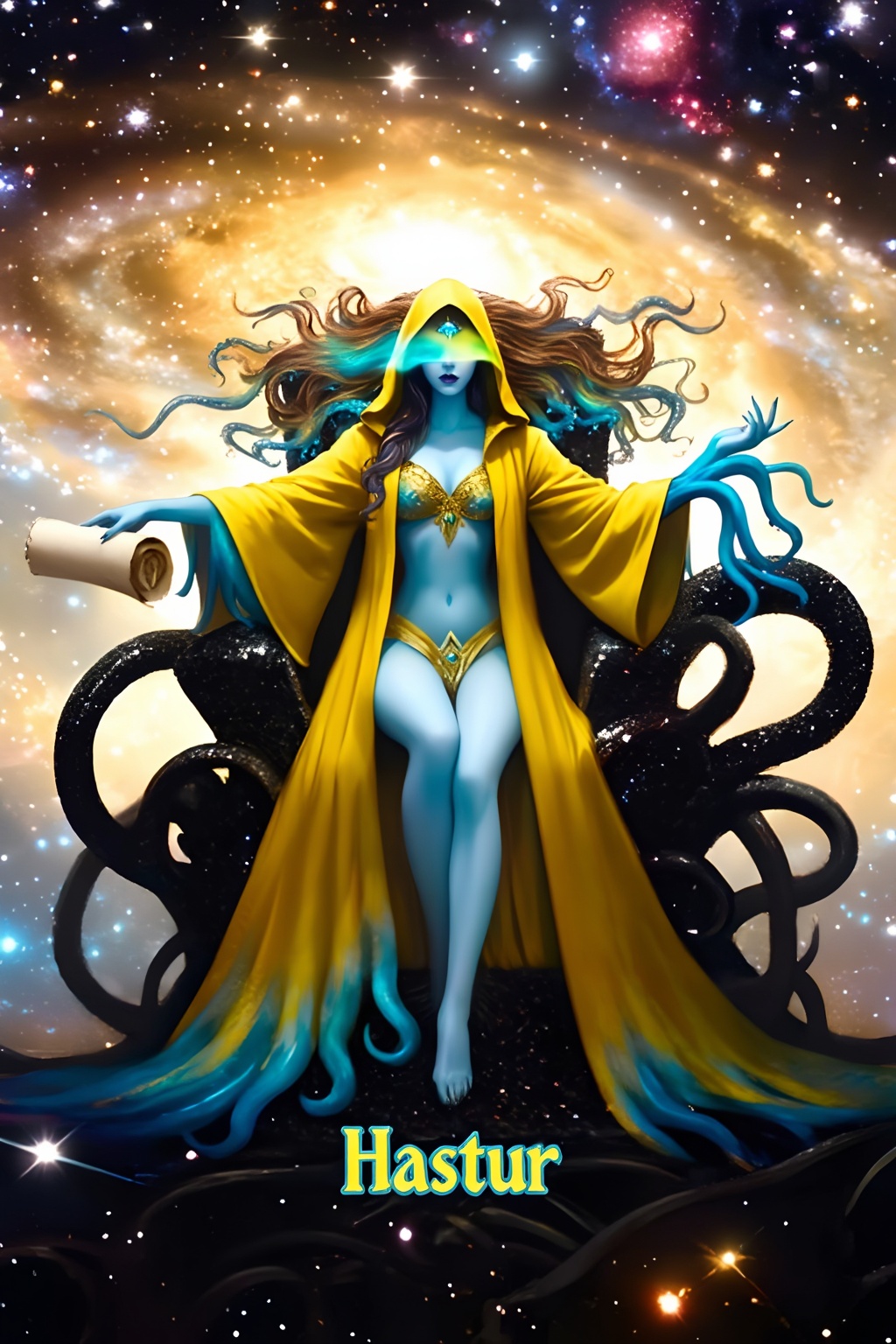 Top quality. Inspiration: Hastur,  the Yellow King,  Great Old One on Tensor.Art