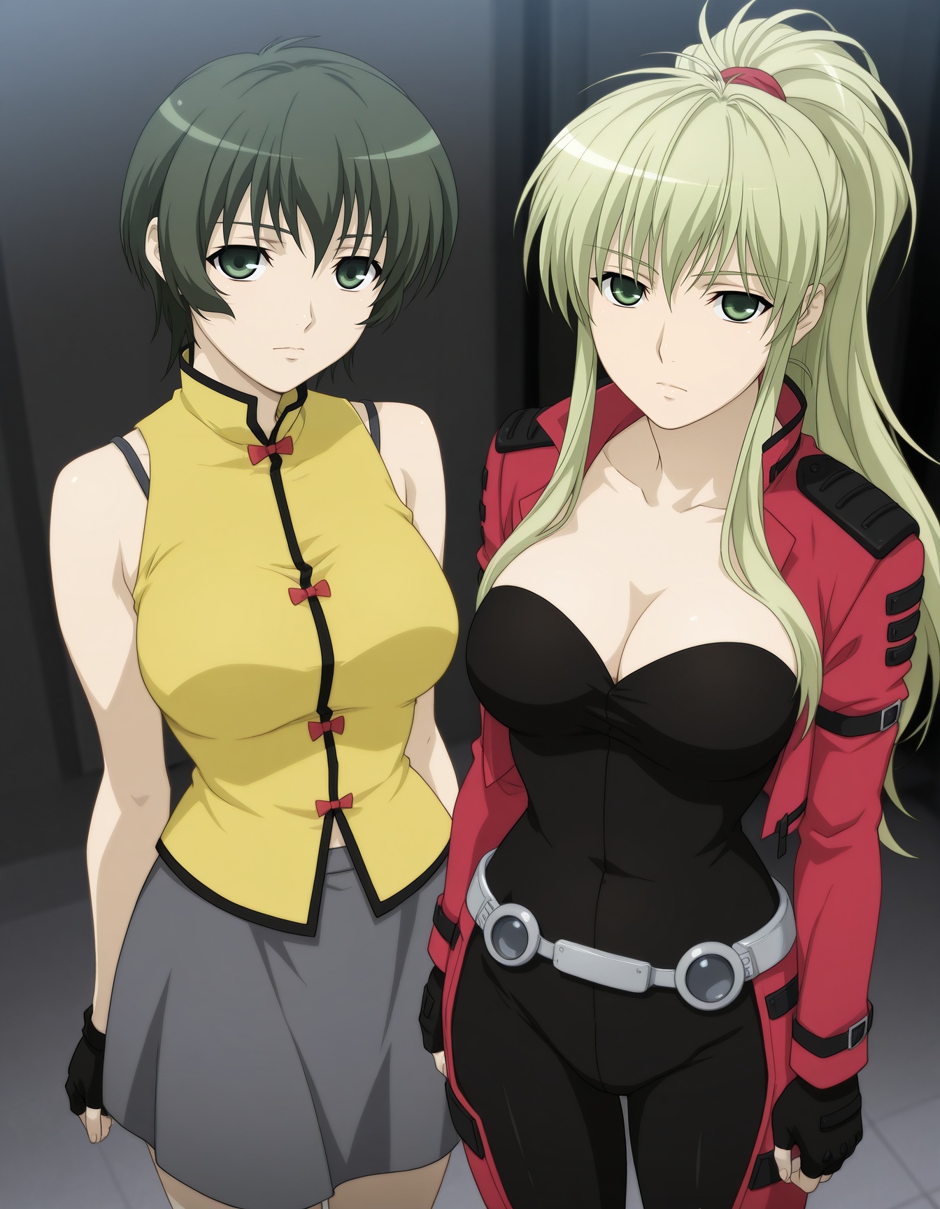 2girls,  cowboy shot,  looking at viewer on Tensor.Art