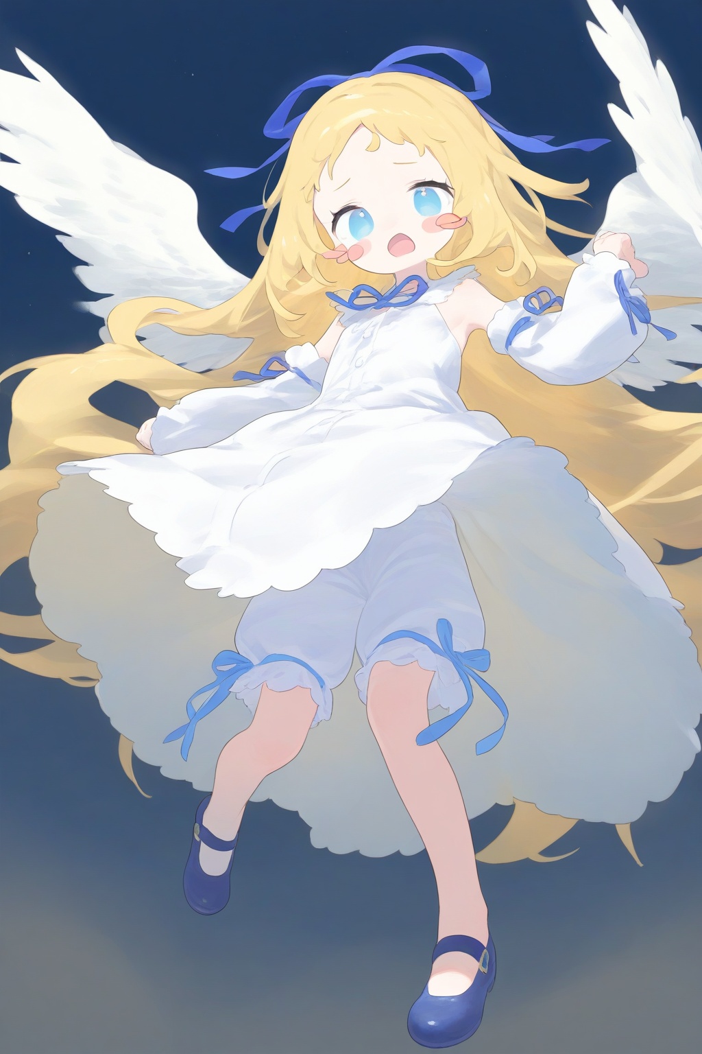 1girl,  blonde hair,  bloomers on Tensor.Art
