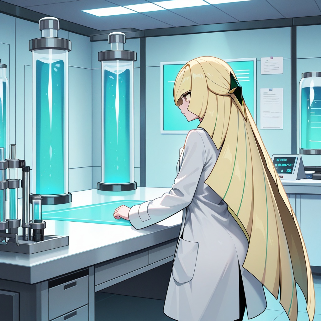 solo,  1girl,  labcoat on Tensor.Art