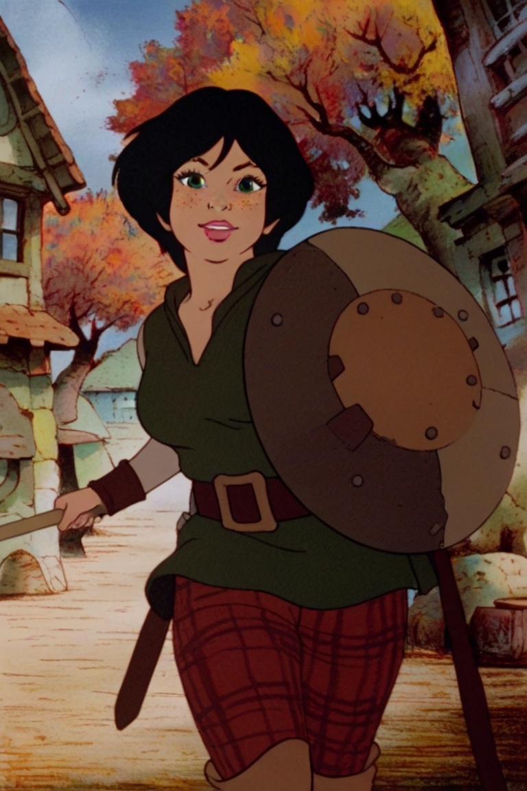 traditional media,  1970s animation,  vintage style on Tensor.Art