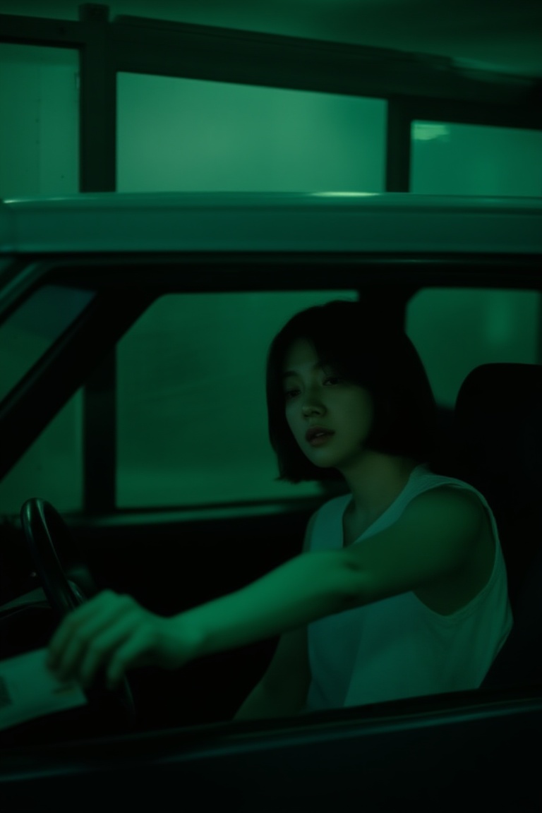 ek_LKGF,  ek_hena_kww,  low-key cinematic tollgate interior scene on Tensor.Art