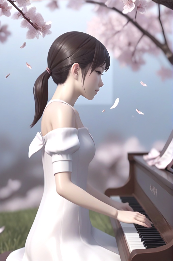 )),  (((sakura petals snowing in air))),  masterpiece on Tensor.Art
