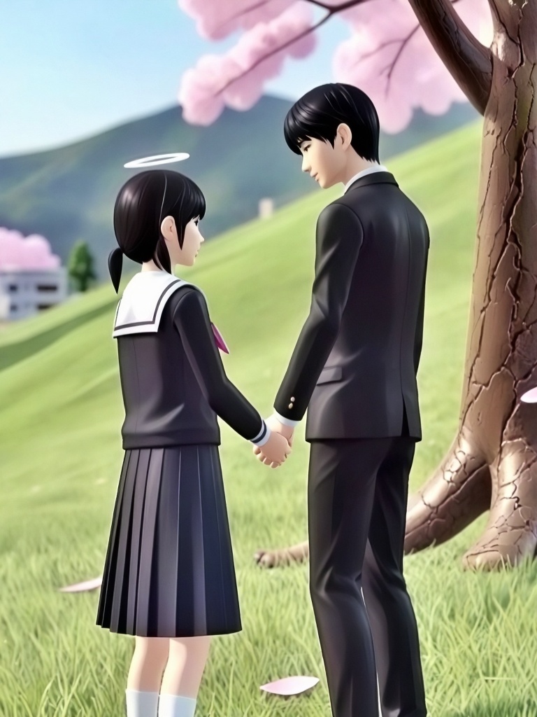 sakurairo mau koro,  1girl,  1boy on Tensor.Art