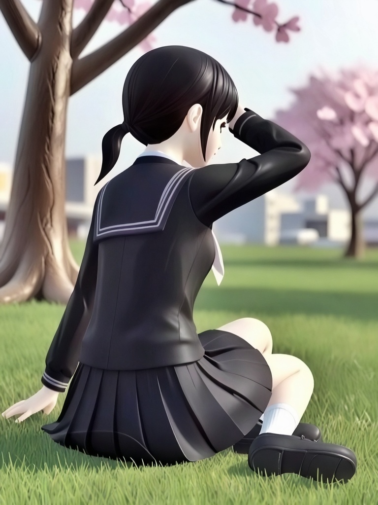 sakurairo mau koro,  1girl,  solo on Tensor.Art