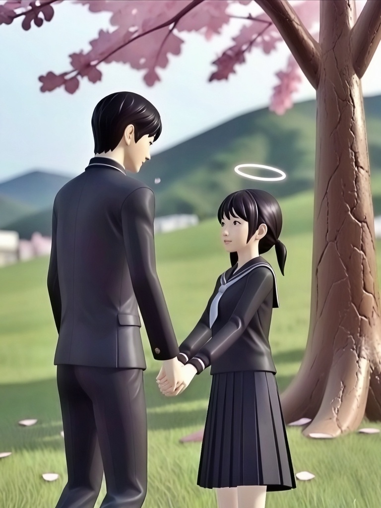 sakurairo mau koro,  1girl,  1boy on Tensor.Art