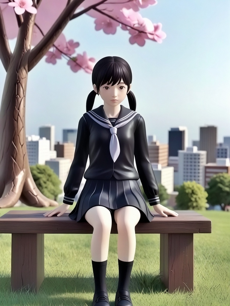 sakurairo mau koro,  1girl,  solo on Tensor.Art