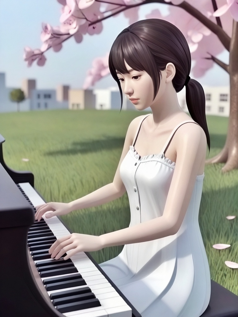 sakurairo mau koro,  1girl,  solo on Tensor.Art