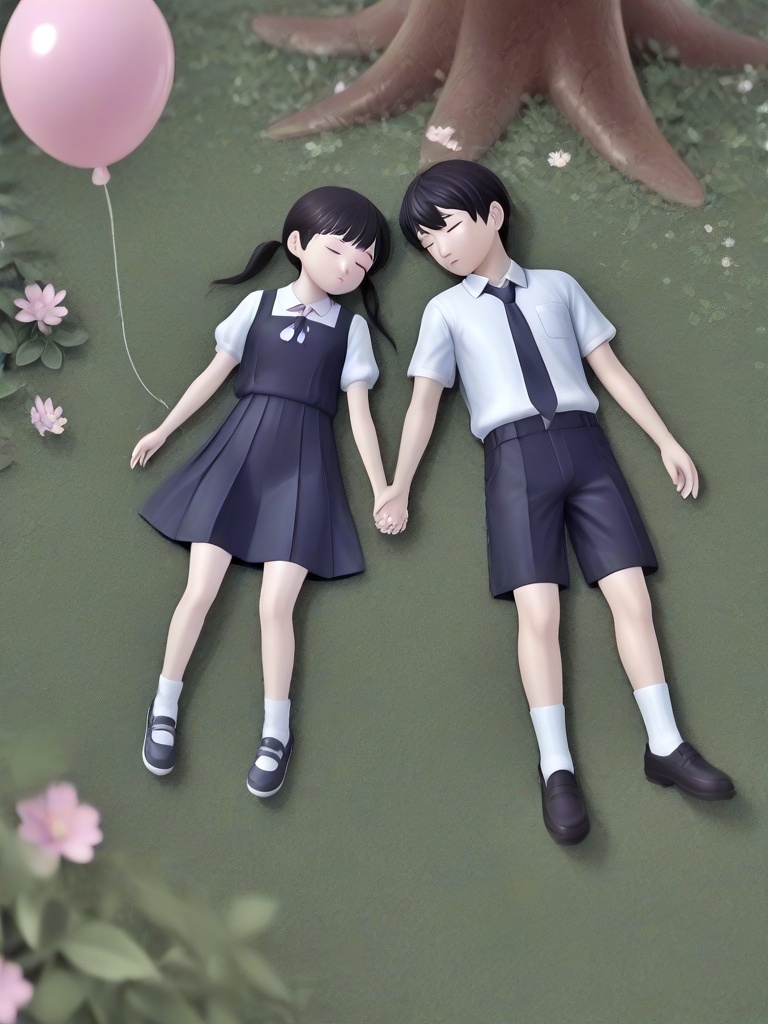 sakurairo mau koro,  1girl,  1boy on Tensor.Art