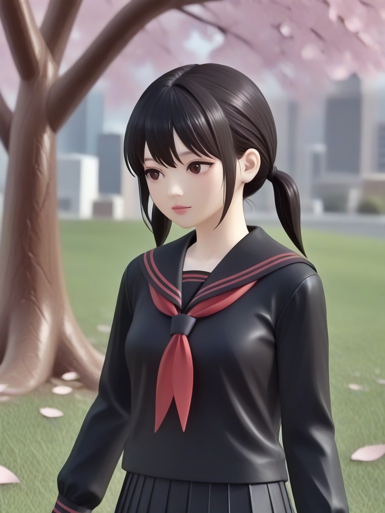 sakurairo mau koro,  red neckerchief on Tensor.Art