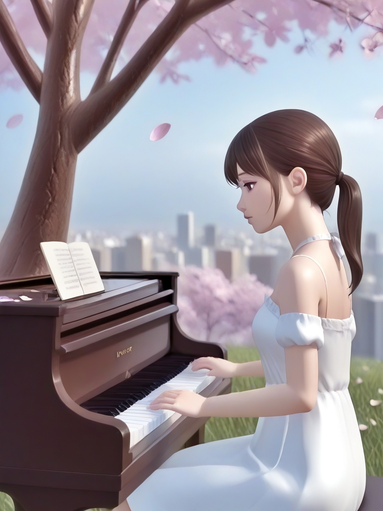 sakurairo mau koro,  1girl,  solo on Tensor.Art