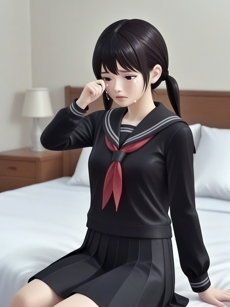 sakurairo mau koro,  1girl,  school uniform on Tensor.Art