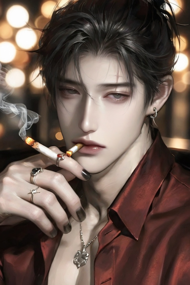 (artist:yoneyamamai:0. solo,  1 man,  short hair on Tensor.Art