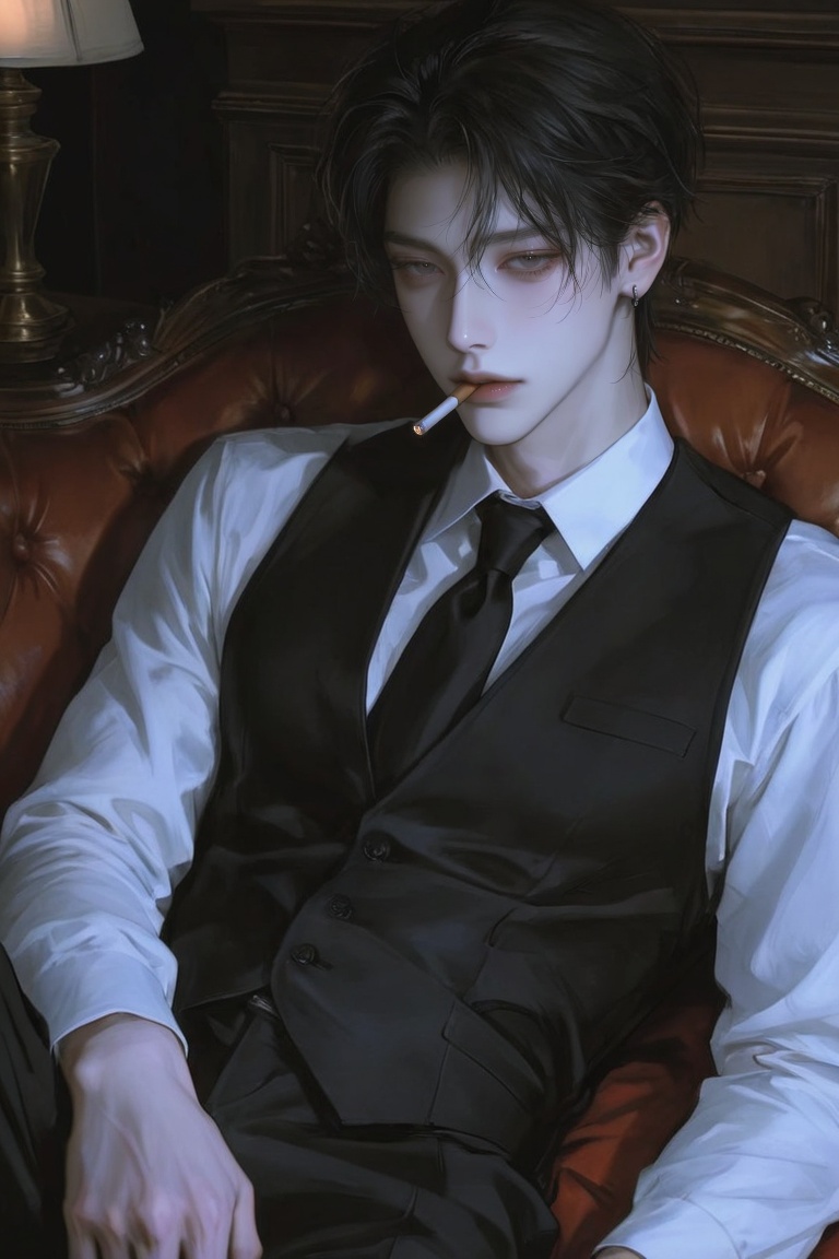 (Highly refined art style) 1male,  solo,  semi realistic young man on Tensor.Art