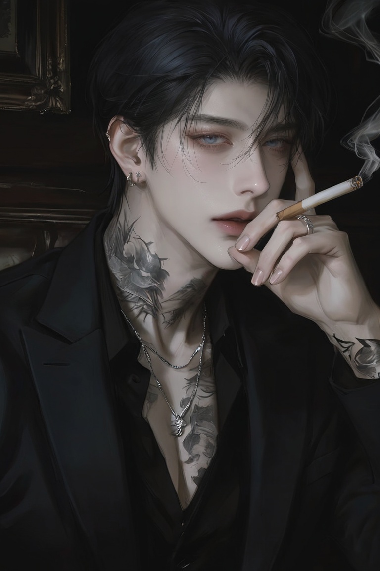 (Highly refined art style) 1male,  solo,  semi realistic young man on Tensor.Art