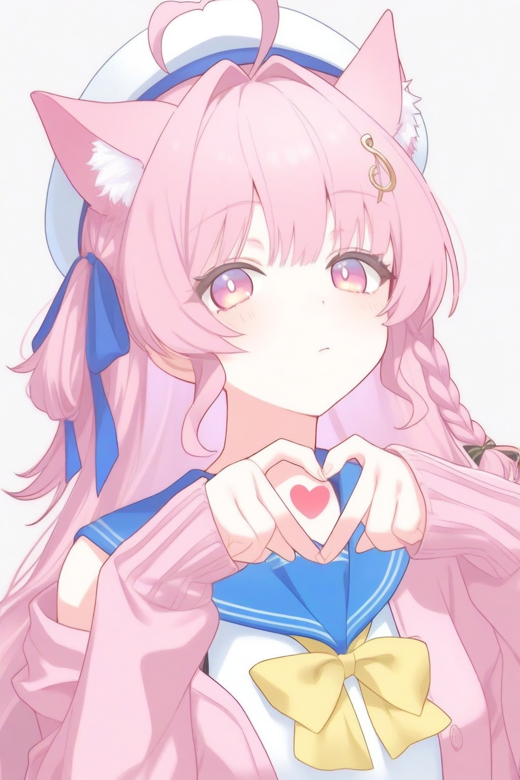 1girl,  ahoge,  animal ear fluff on Tensor.Art