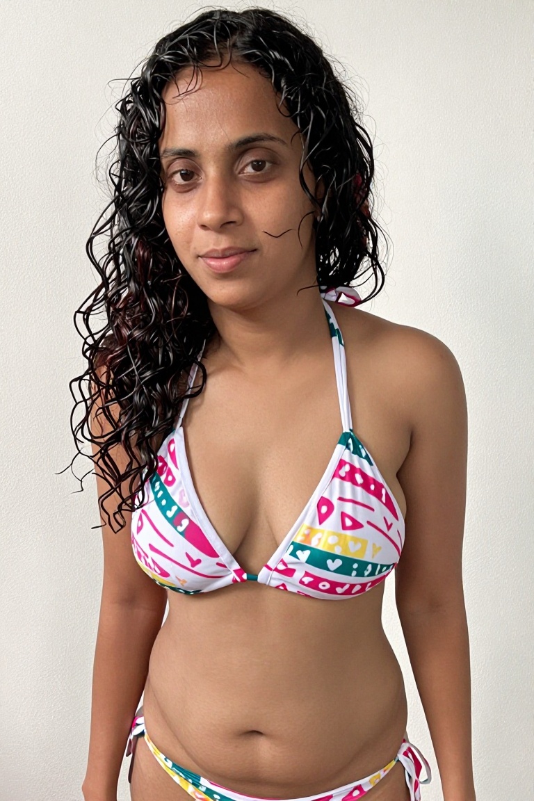 Indian woman,  slim body medium height warm brown skin tone,  oval face on Tensor.Art