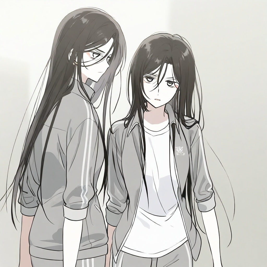 black hair,  straight hair,  long hair on Tensor.Art