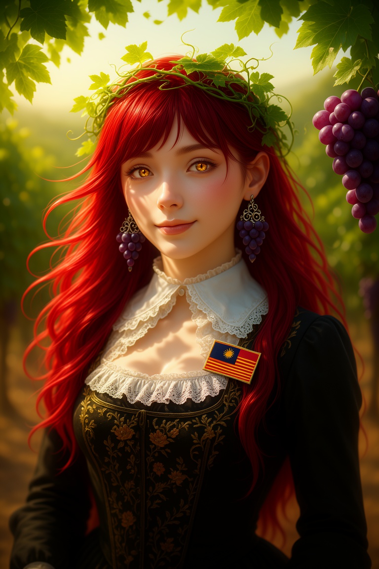 .. Tweak prompts Aszuandy Jerr Hyperrealistic masterpiece portrait of a serene young woman,  her ethereal beauty captivati...