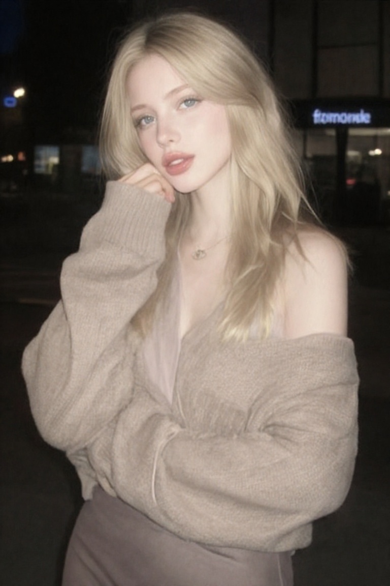 Beauty_Person,  a Russian woman with light blue eyes and very pale skin,  her hair light blonde and her eyebrows and eyela...