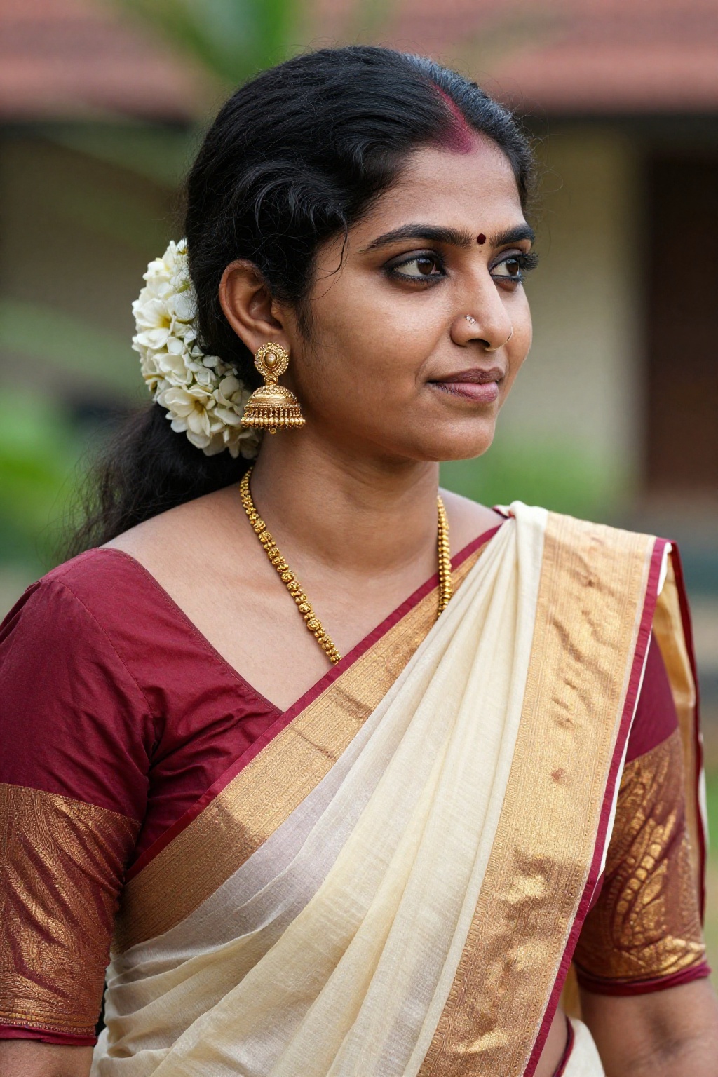 Detailed image of a kerala women on Tensor.Art
