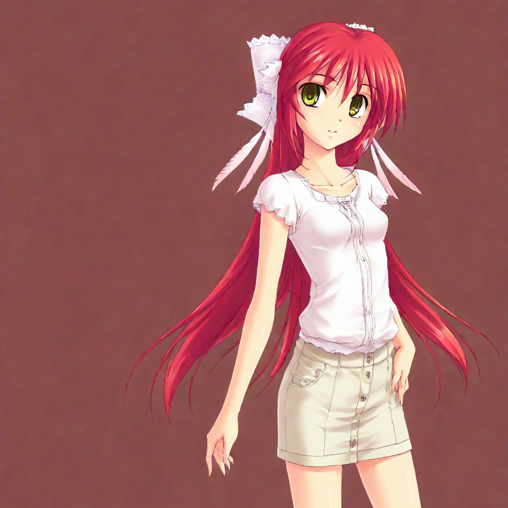 MPairis,  red hair,  long hair on Tensor.Art