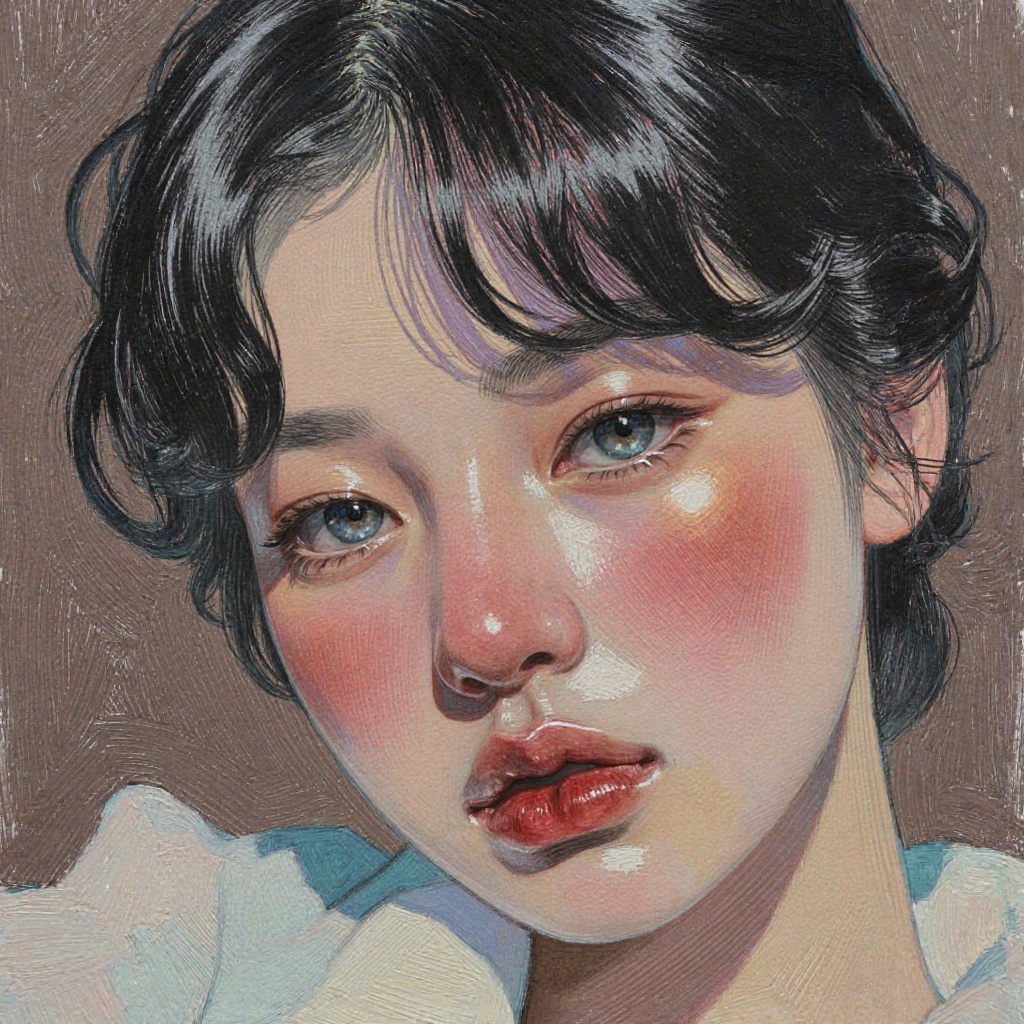 cienmatic korean beautifull face,  plum libs,  sensual on Tensor.Art