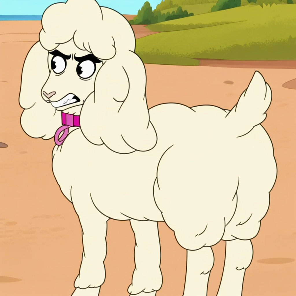 honey masquerading as a ewe,  feral,  from behind on Tensor.Art
