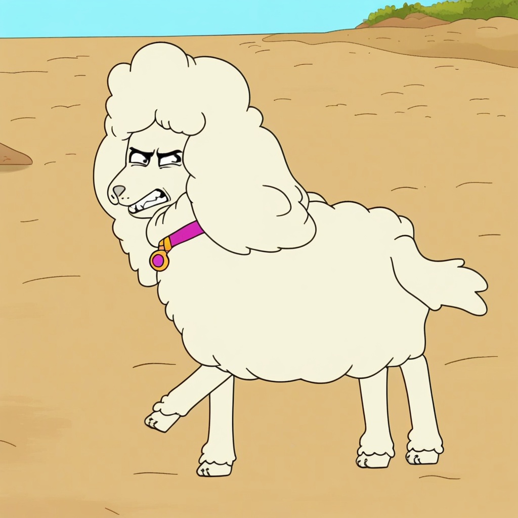 honey masquerading as a ewe,  feral,  from behind on Tensor.Art
