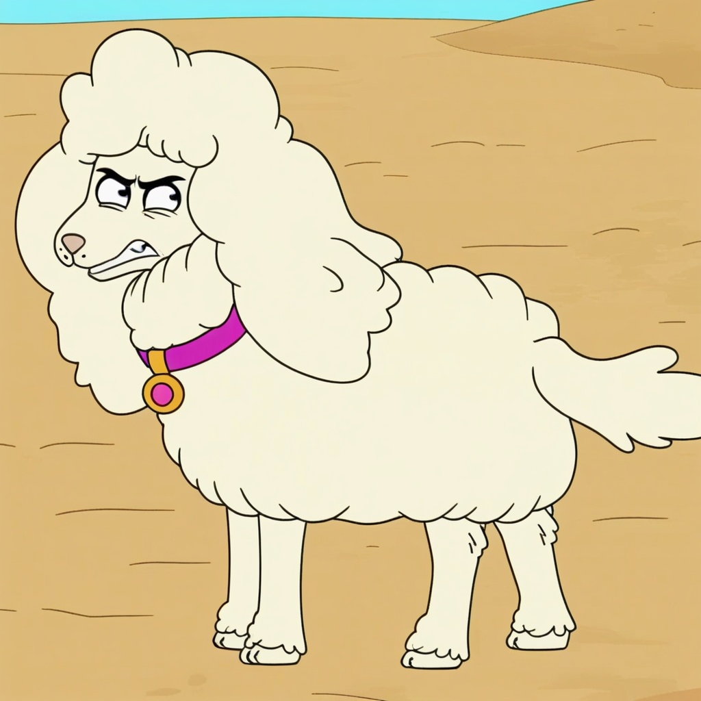honey masquerading as a ewe,  feral,  from behind on Tensor.Art