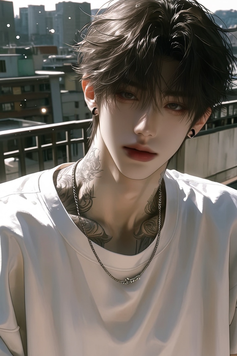 1male,  solo,  dark hair on Tensor.Art