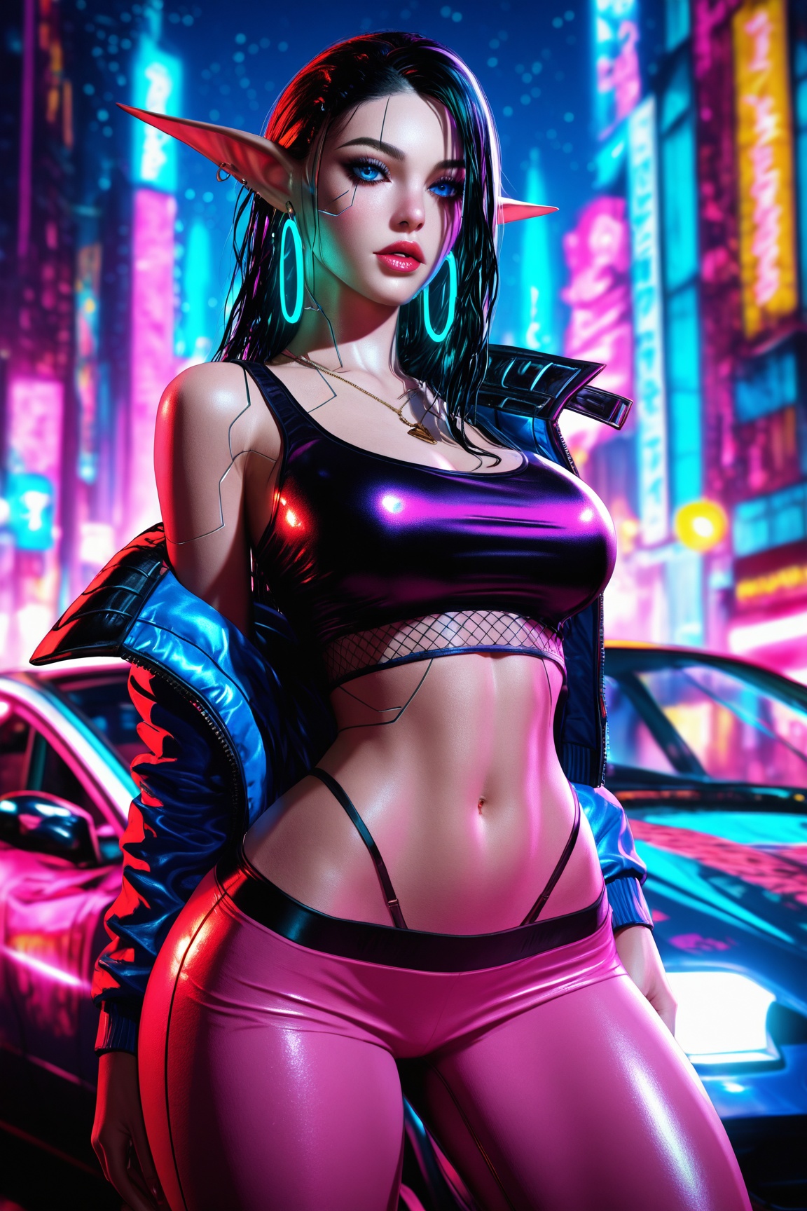 beautiful elf girl,  full lip,  pink_lips on Tensor.Art