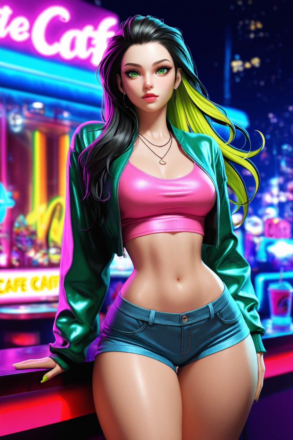 1girl,  pretty,  black hair on Tensor.Art