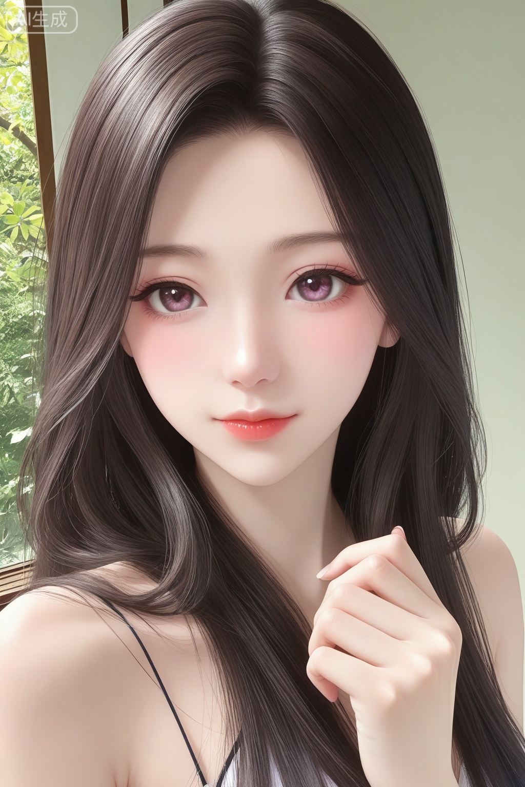 一个女生,solo,写实。
