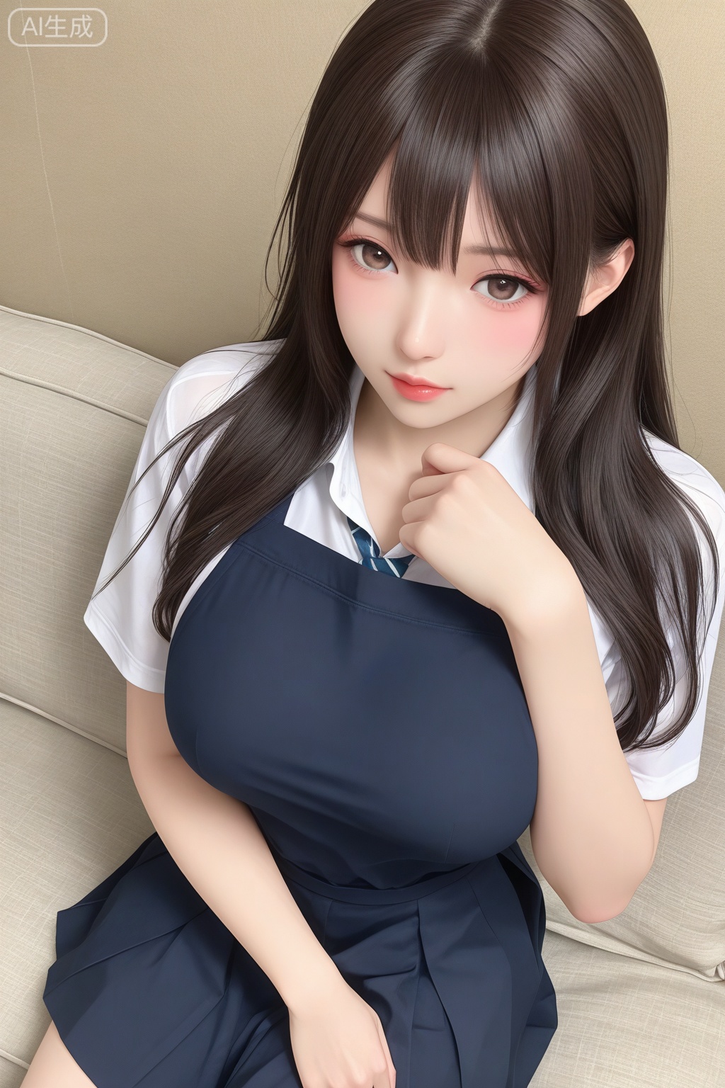 一个女生,solo,写实。
