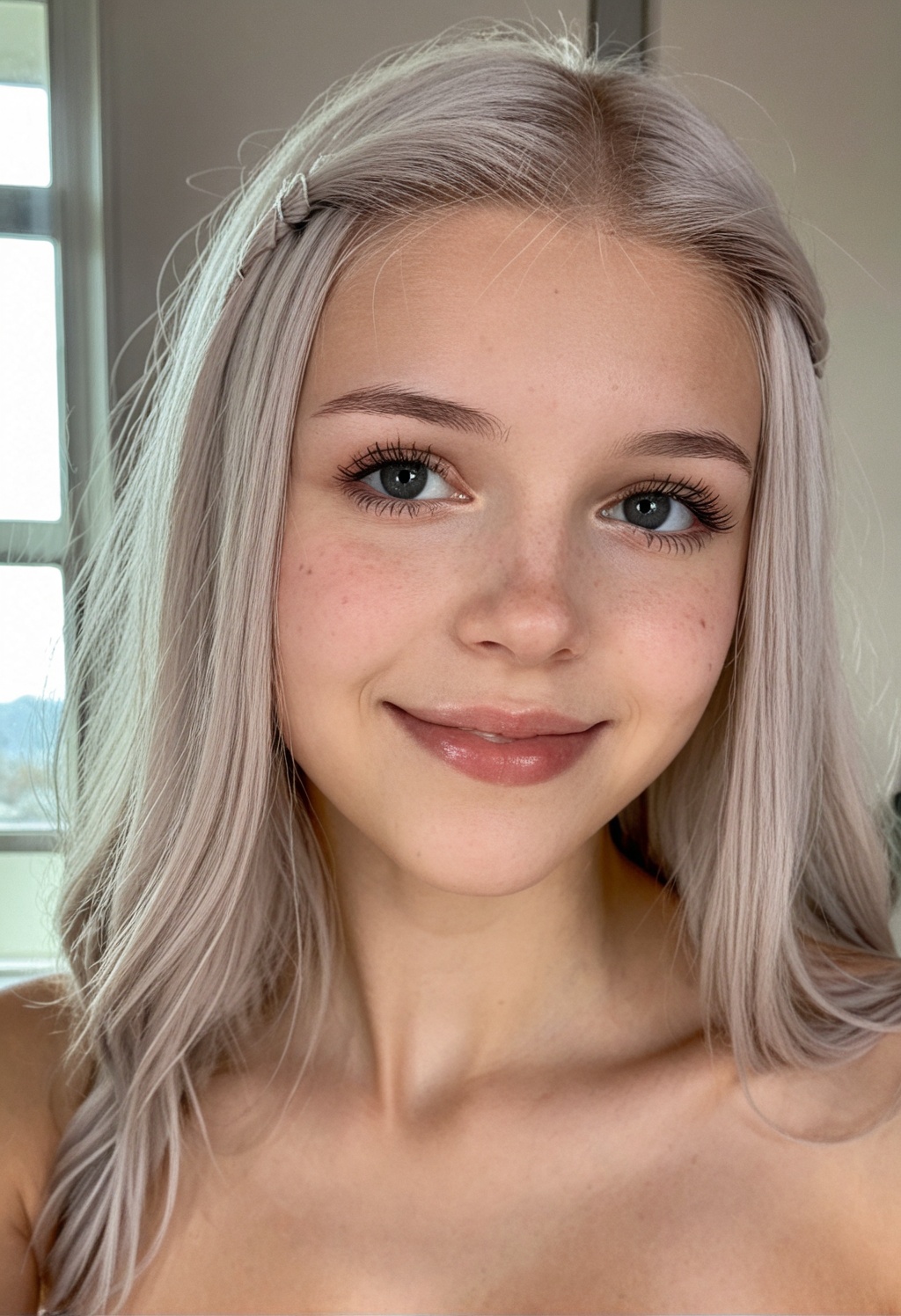 a beautiful uninhibited woman,  20yo,  soft smile on Tensor.Art