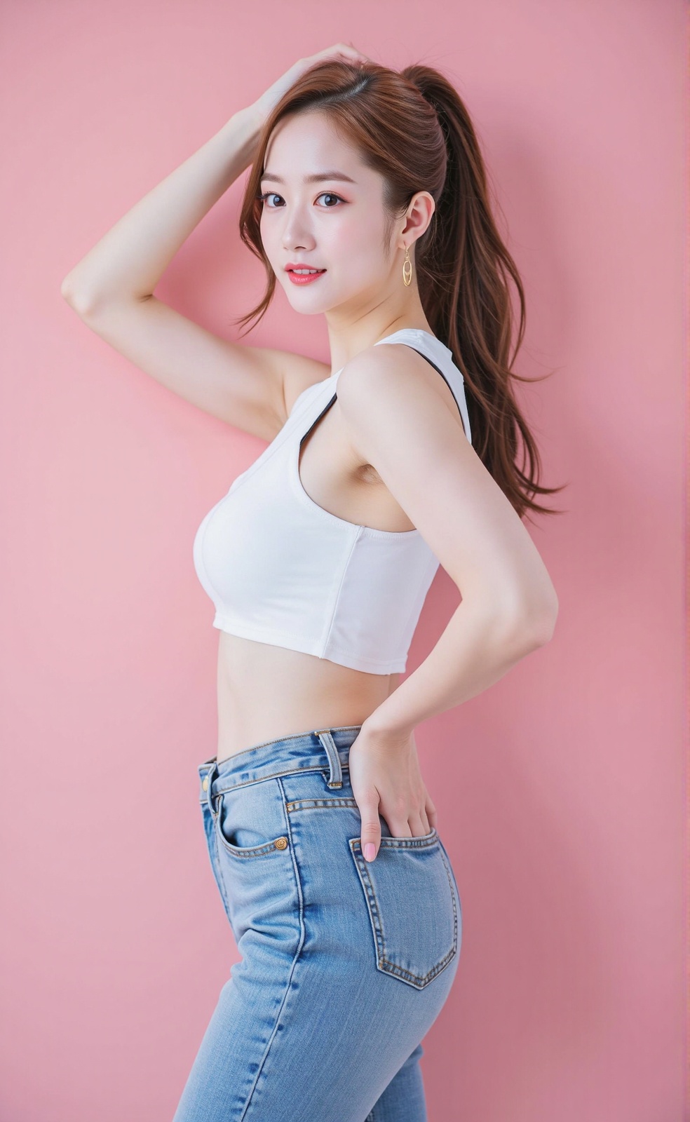 (Hyper-realistic: 2.0),  (Highly detailed: 2.0),  (Model full body: 2.0) on Tensor.Art
