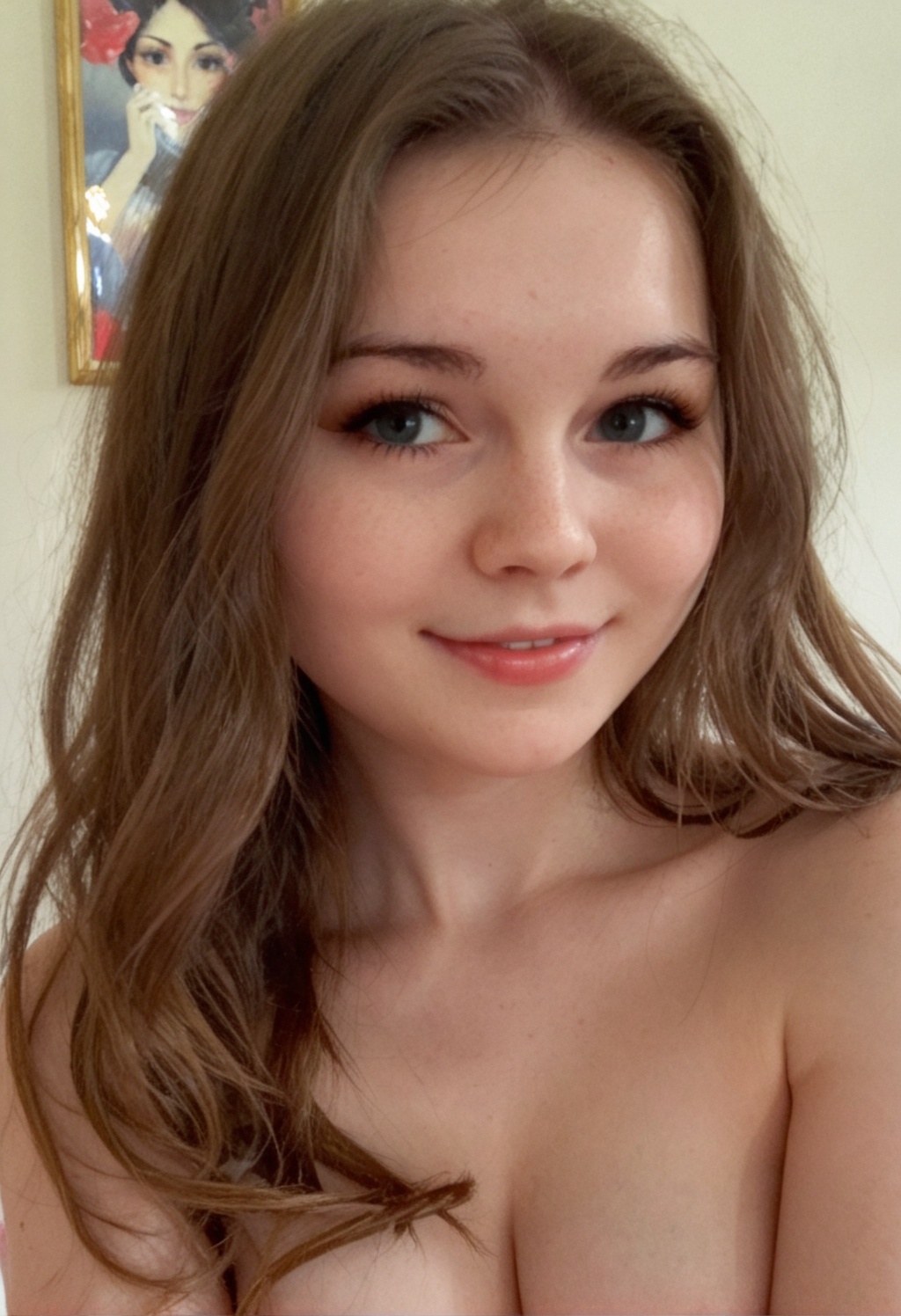 a beautiful uninhibited woman,  20yo,  soft smile on Tensor.Art