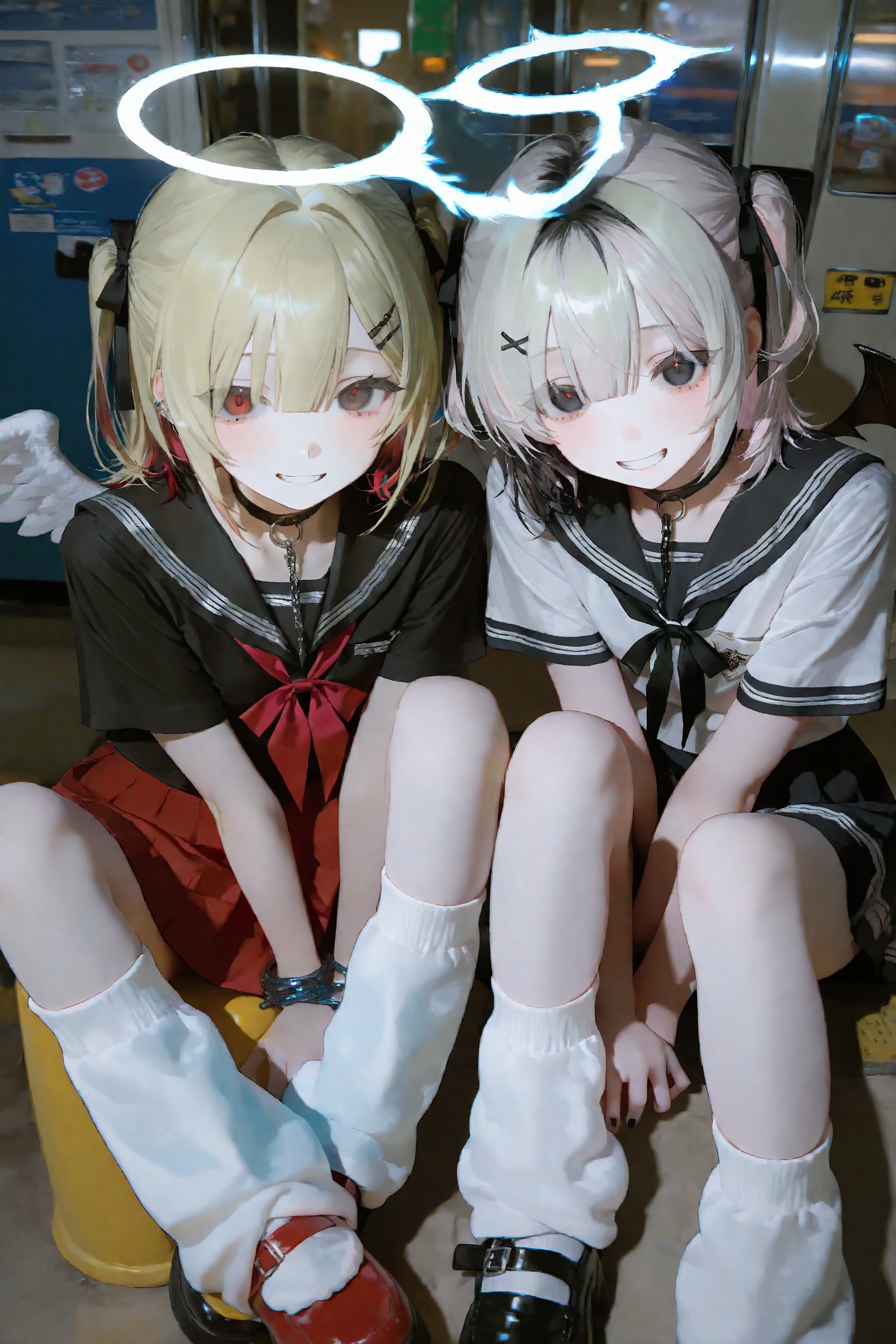 multiple girls,  2girls,  halo on Tensor.Art